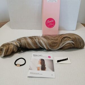 REECHO DRAWSTRING PONYTAIL HIGHLIGHTS 26"IN Brown Blonde Wavy Kit NIB